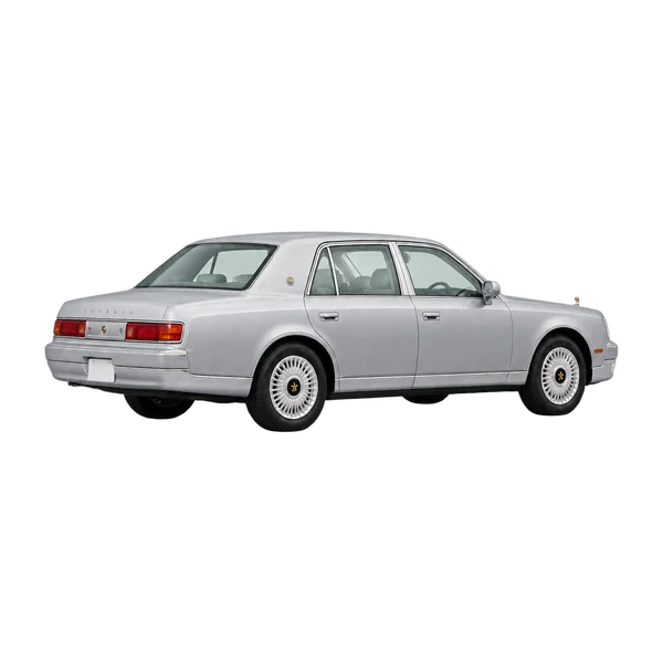 silver 2000 Toyota Century rear three-quarter (facing left) view