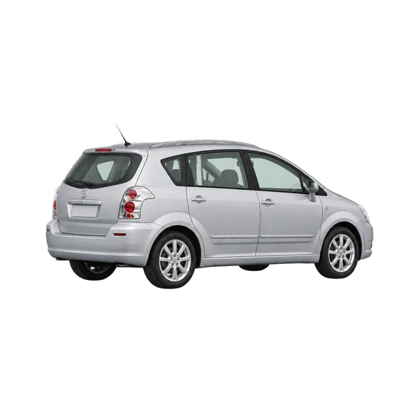 silver 2010 Toyota Corolla Verso rear three-quarter (facing left) view