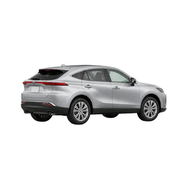 silver 2020 Toyota Harrier rear three-quarter (facing left) view