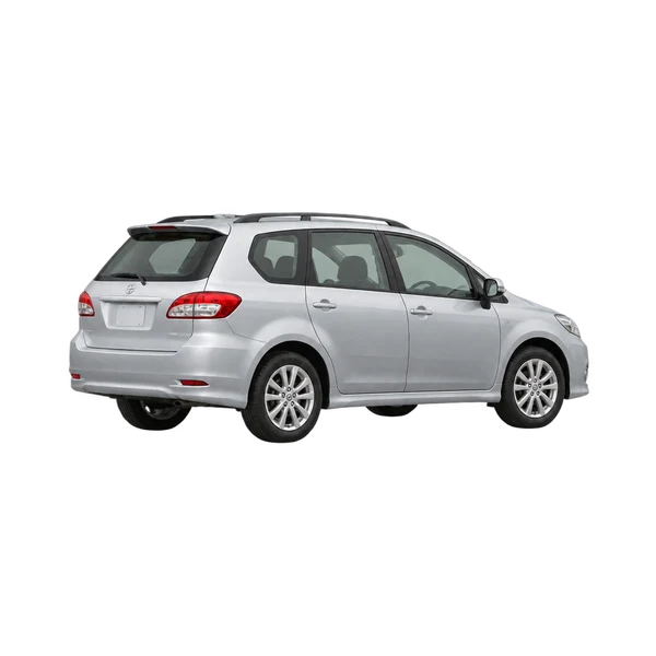 silver 2020 Toyota Ipsum rear three-quarter (facing left) view