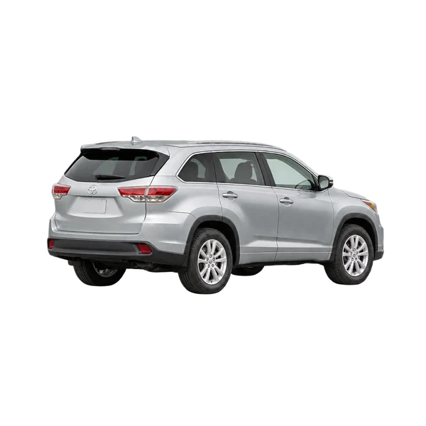 silver 2015 Toyota Kluger rear three-quarter (facing left) view