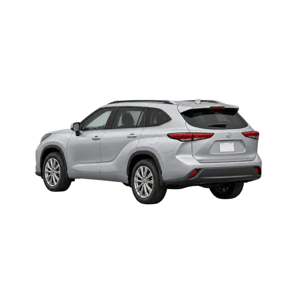 silver 2020 Toyota Kluger rear three-quarter (facing left) view