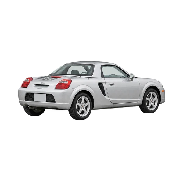 silver 2005 Toyota MR2,TOYOTA MR rear three-quarter (facing left) view