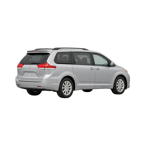 silver 2015 Toyota Picnic rear three-quarter (facing left) view