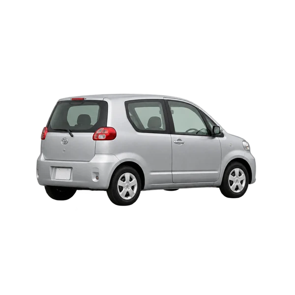 silver 2005 Toyota Porte rear three-quarter (facing left) view