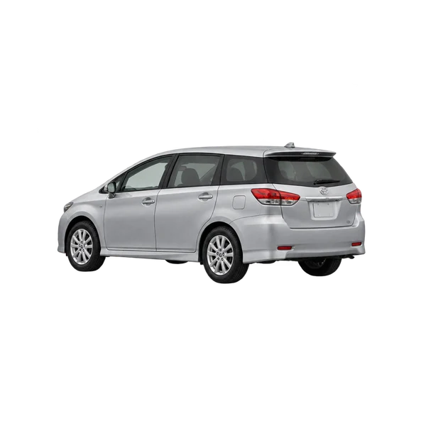 silver 2020 Toyota Wish rear three-quarter (facing left) view