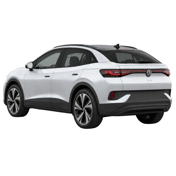 silver 2024 Volkswagen ID.5 rear three-quarter (facing left) view
