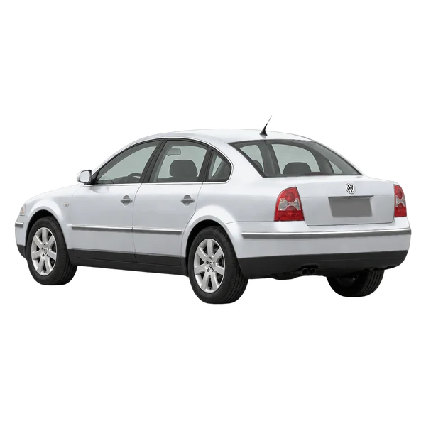 silver 2001 Volkswagen Passat rear three-quarter (facing left) view