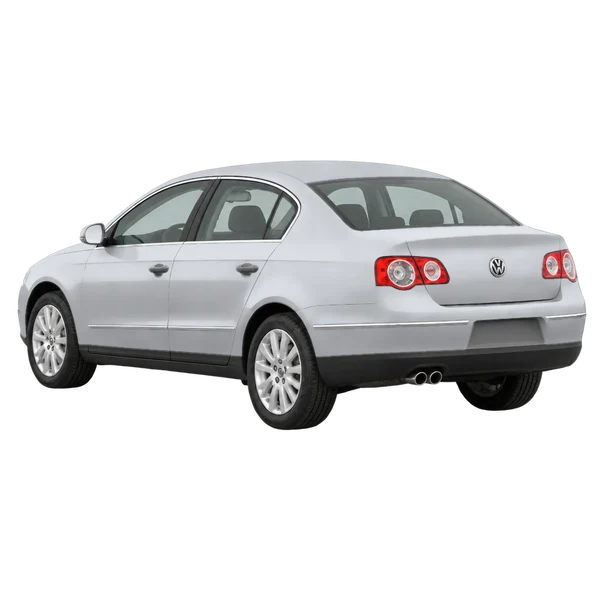 silver 2010 Volkswagen Passat rear three-quarter (facing left) view