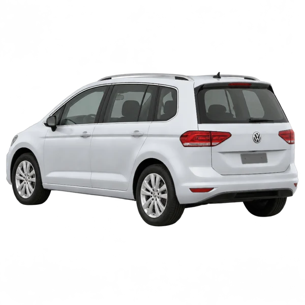 silver 2020 Volkswagen Touran rear three-quarter (facing left) view