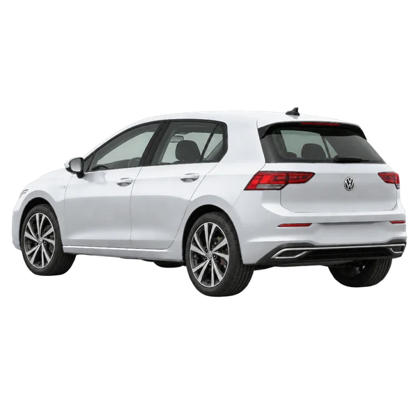 silver 2023 Volkswagen Ventje rear three-quarter (facing left) view