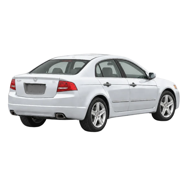 silver 2004 Acura TL rear three-quarter (facing right) view