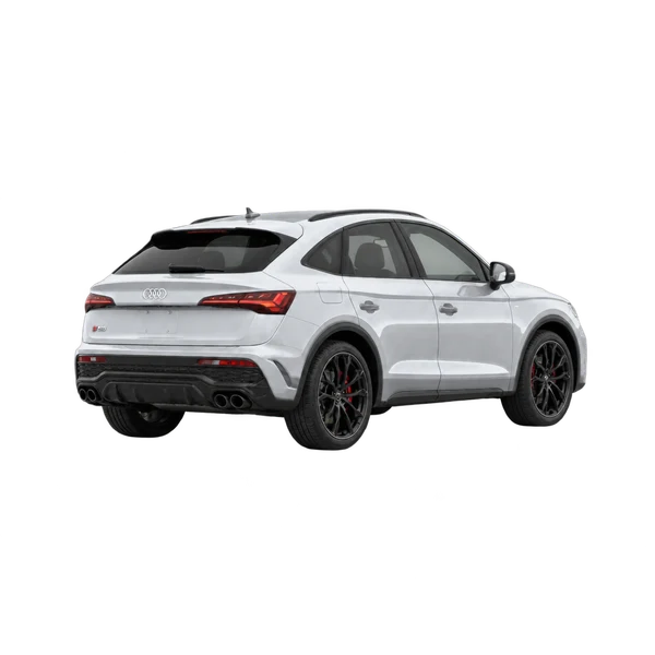 silver 2027 Audi SQ5 Sportback rear three-quarter (facing right) view