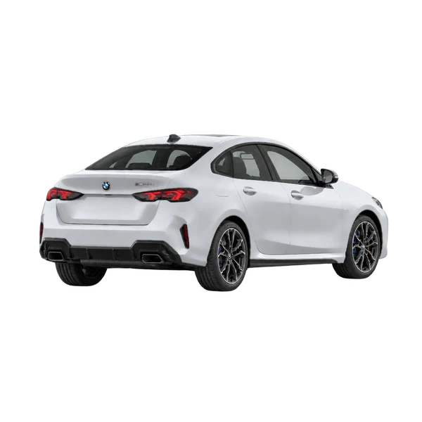 silver 2026 BMW M235 rear three-quarter (facing right) view