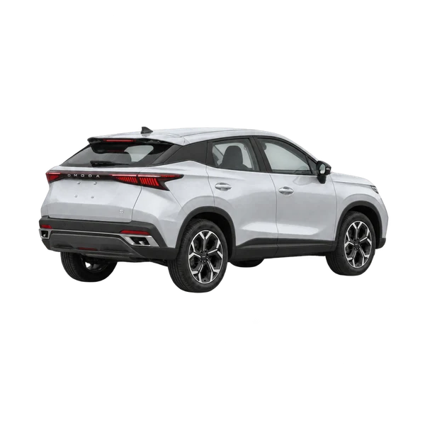 silver 2023 Chery Omoda 5 rear three-quarter (facing right) view