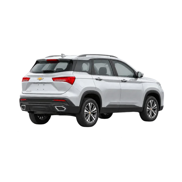 silver 2022 Chevrolet Captiva rear three-quarter (facing right) view