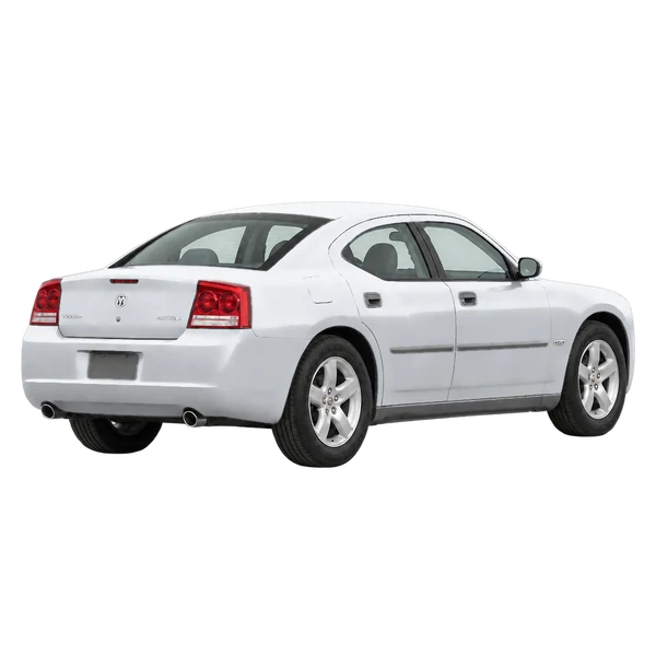 silver 2006 Dodge Charger rear three-quarter (facing right) view