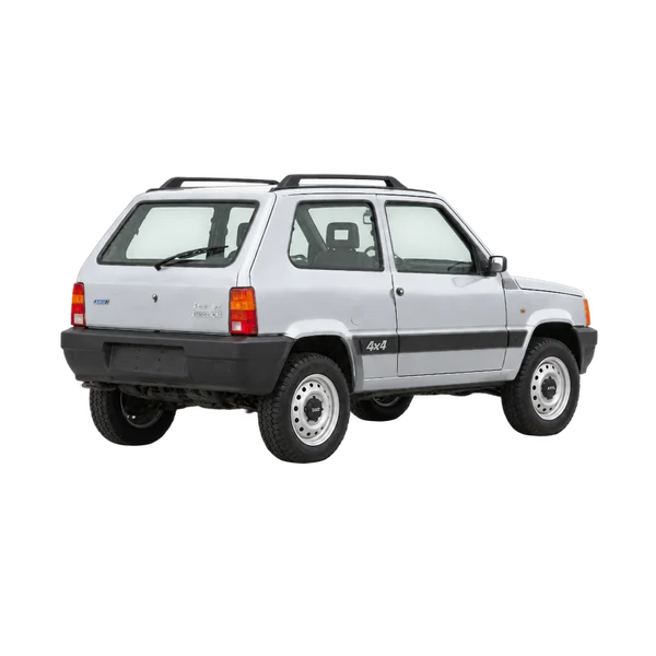 silver 1991 Fiat Panda 4X4 rear three-quarter (facing right) view