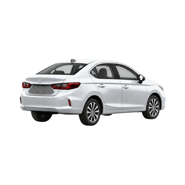 silver 2022 Honda City rear three-quarter (facing right) view