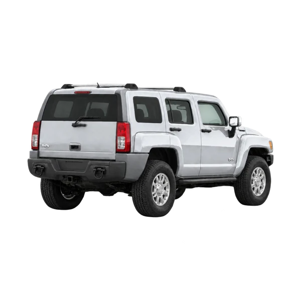 silver 2017 Hummer H3 rear three-quarter (facing right) view