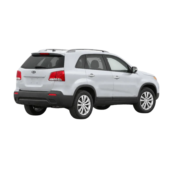 silver 2012 Kia Sorento rear three-quarter (facing right) view