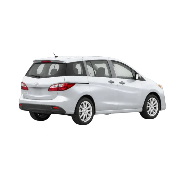silver 2014 Mazda Mazda5 rear three-quarter (facing right) view