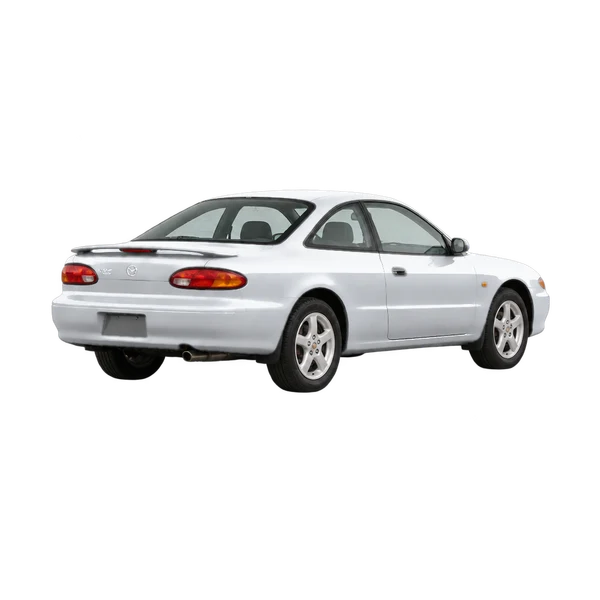 silver 1995 Mazda MX-6 rear three-quarter (facing right) view