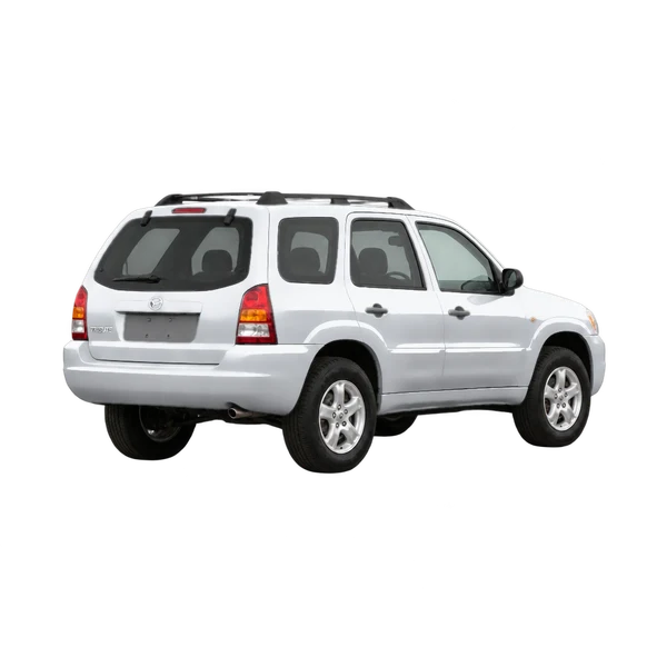 silver 2002 Mazda Tribute rear three-quarter (facing right) view