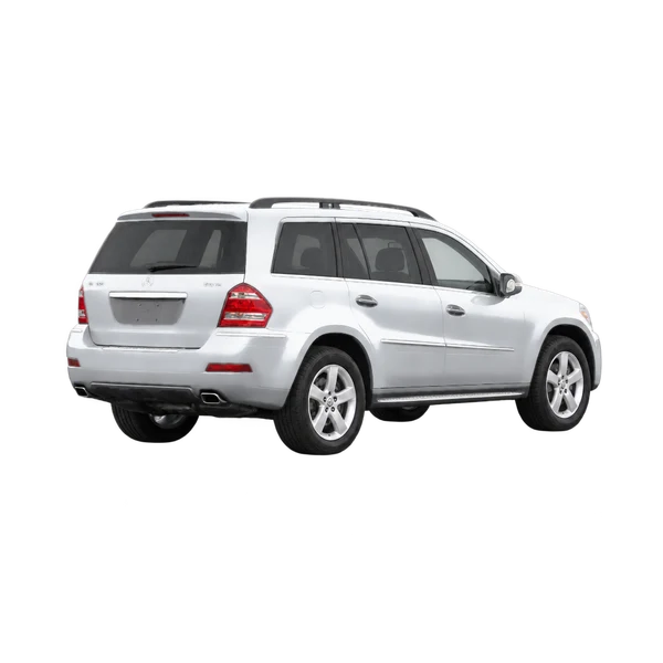 silver 2011 Mercedes-Benz GL rear three-quarter (facing right) view
