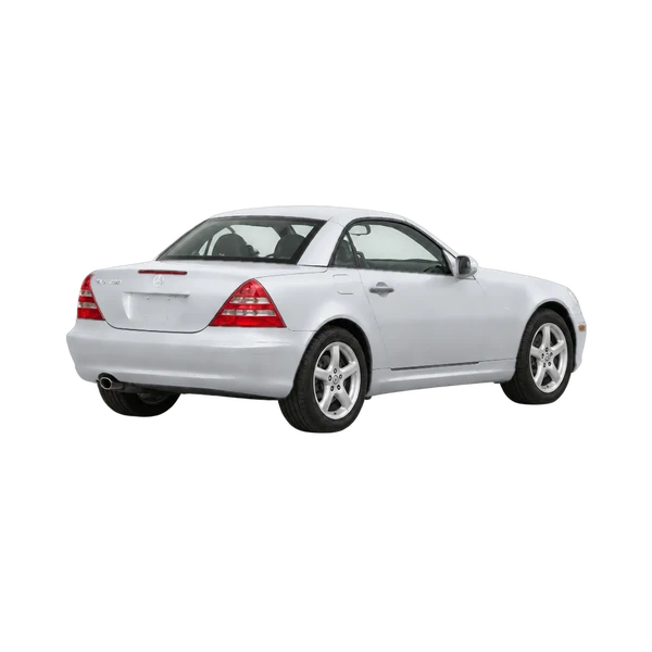 silver 2000 Mercedes-Benz SLK-Class rear three-quarter (facing right) view