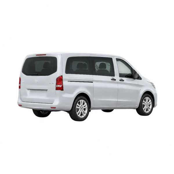 silver 2024 Mercedes-Benz Vito rear three-quarter (facing right) view