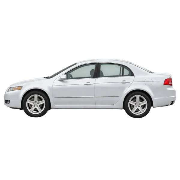 silver 2004 Acura TL side (facing left) view