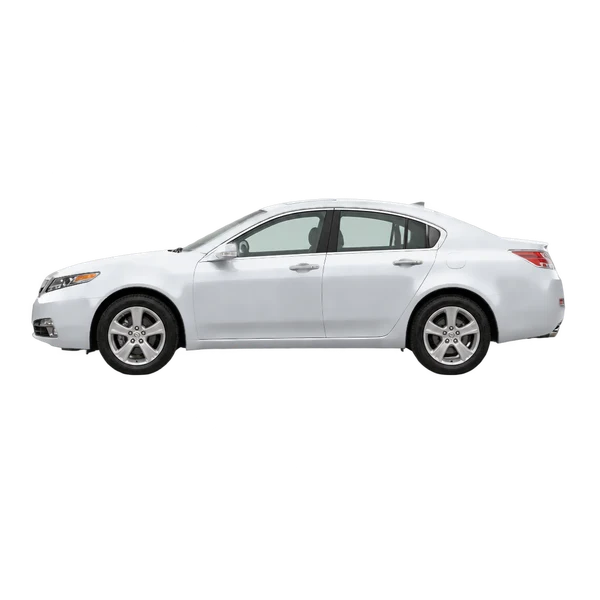 silver 2009 Acura TL side (facing left) view