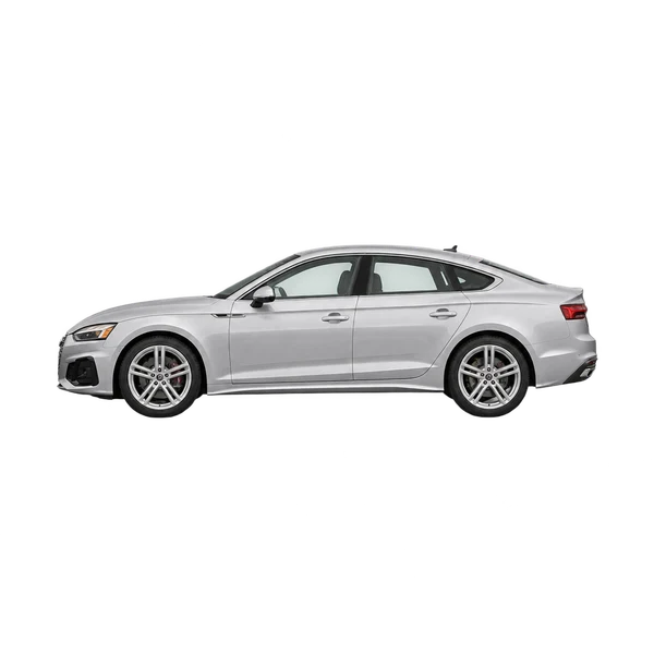 silver 2023 Audi A5 side (facing left) view