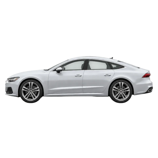 silver 2022 Audi A7 side (facing left) view