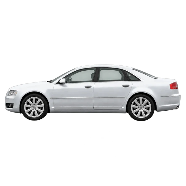 silver 2005 Audi A8 side (facing left) view