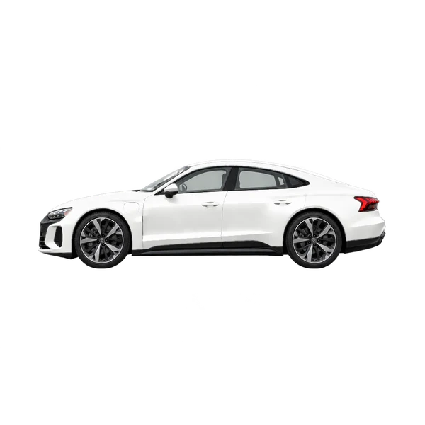 white 2026 Audi e-tron GT side (facing left) view