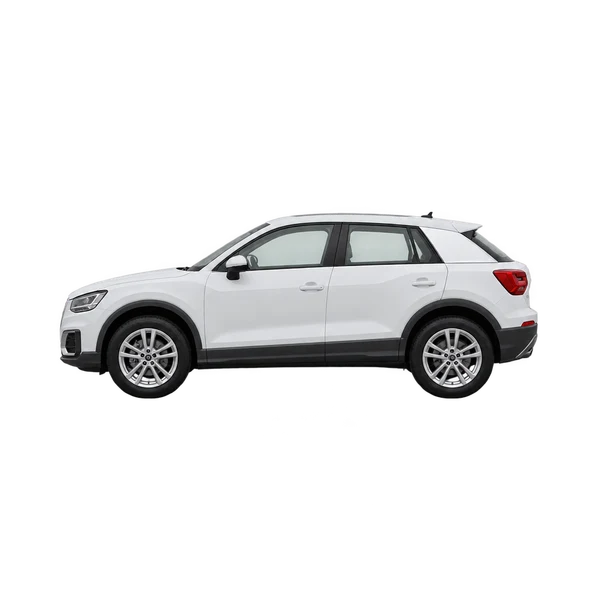 white 2021 Audi Q2 side (facing left) view