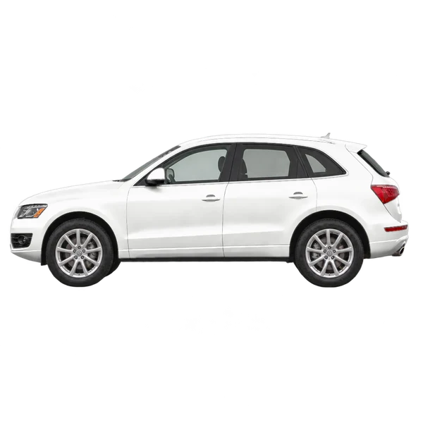 white 2009 Audi Q5 side (facing left) view