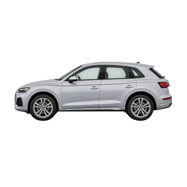 silver 2024 Audi Q5 e side (facing left) view