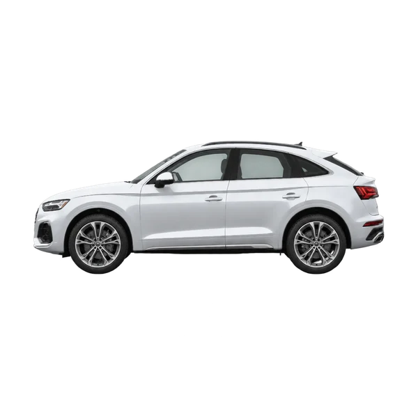 silver 2026 Audi Q5 Sportback 50 side (facing left) view