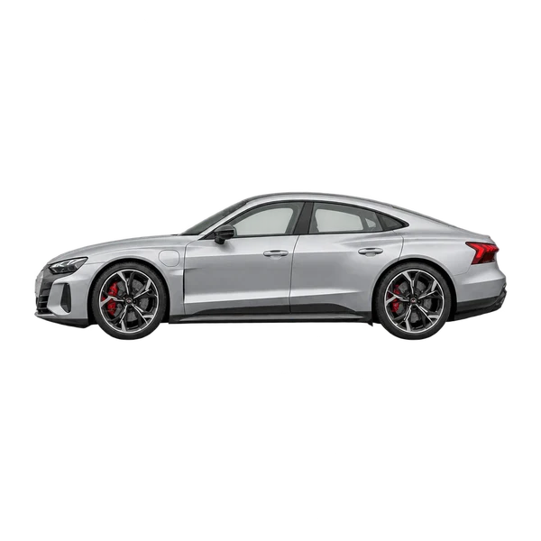silver 2026 Audi RS e-tron GT side (facing left) view