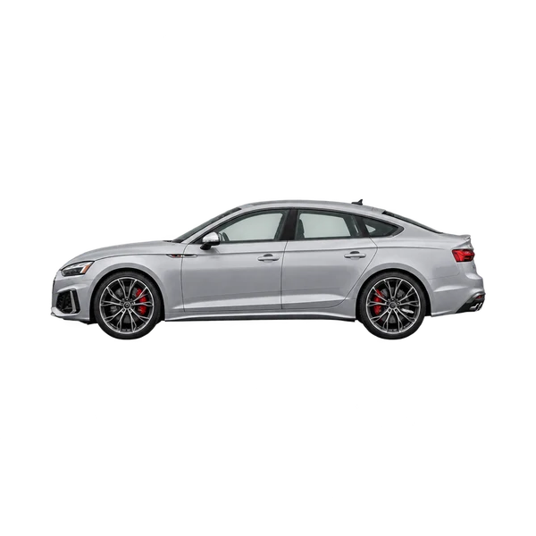 silver 2021 Audi S5 side (facing left) view