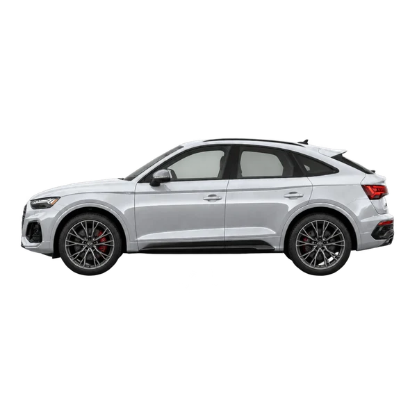 silver 2026 Audi SQ5 Sportback side (facing left) view