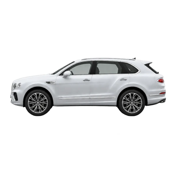 silver 2026 Bentley Bentayga Hybrid side (facing left) view