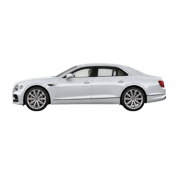 silver 2025 Bentley Flying Spur side (facing left) view