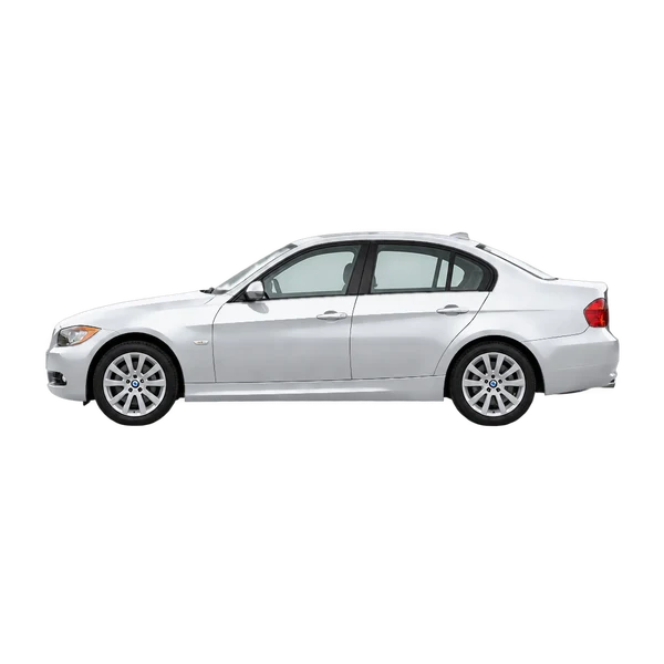 silver 2007 BMW 325i side (facing left) view