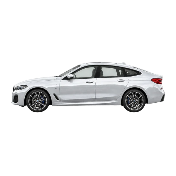 silver 2023 BMW 6 Series side (facing left) view