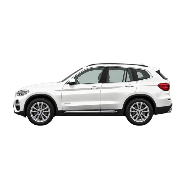 white 2021 BMW X3 side (facing left) view