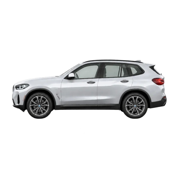 silver 2026 BMW X3 20 Xdrive side (facing left) view